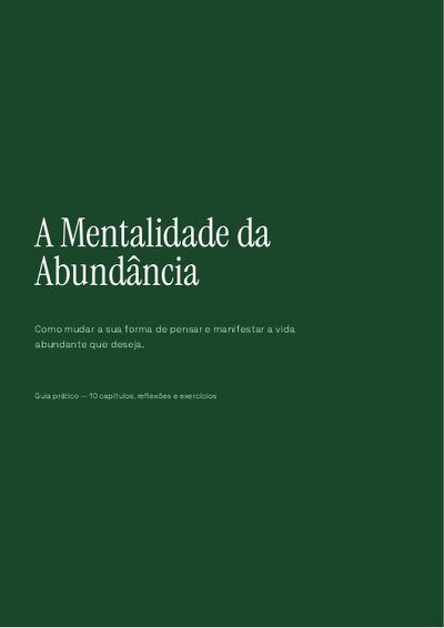 eBook A Mentalidade da Abundância